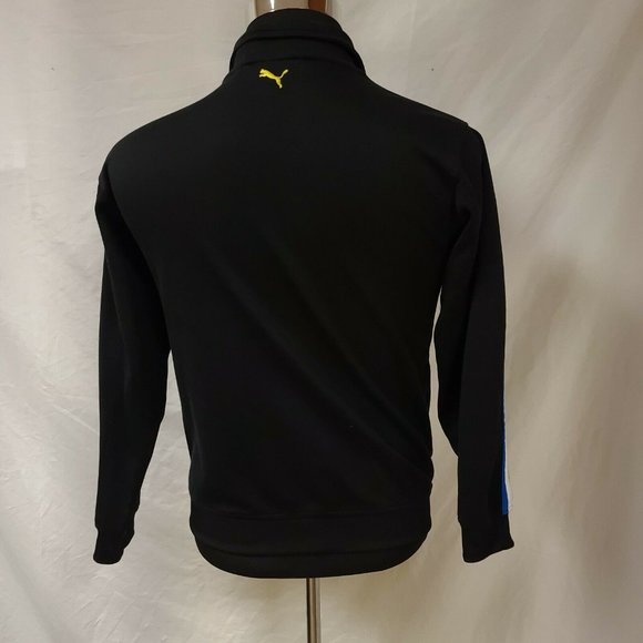 PUMA Boys Large Black Long Sleeve Full Zip Cotton Polyester Track Jacket - Picture 7 of 12